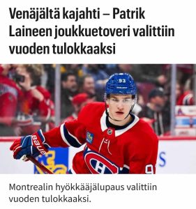 Kuvassa Patrik Laineen joukkuetoveri Ivan Demidov
