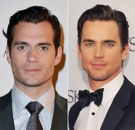 Henry Cavill on the left and Matt Bomer on the right